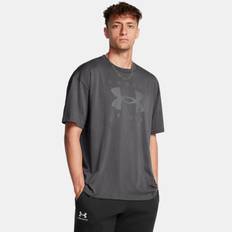 Men's Under Armour Heavyweight Oversized Branded Short Sleeve Castlerock / Titan Gray XS