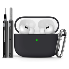 AirPods Pro Case Cover with Cleaner Kit,Soft Silicone Protective Case for Apple AirPod Pro 2nd/1st