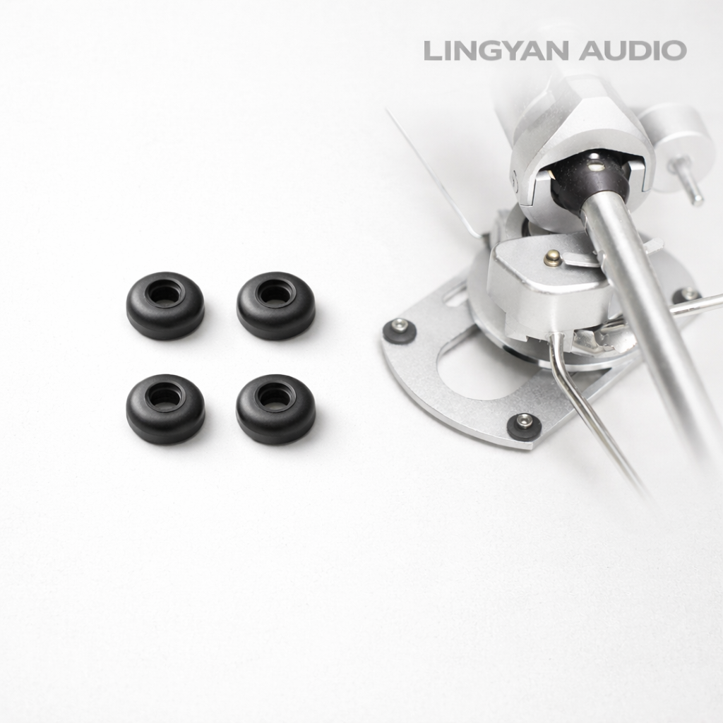 SME Tonearm Base Isolation Rubber Grommets 4pcs for 3009 3010 3012 Turntable Anti-Vibration Pads