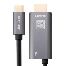 Sanwa Direct USB HDMI Conversion Cable 4K 30Hz Full HD 60Hz Cable Length 2m Charging Port Included PD Charging 60W Compatible Smartphone Display on TV