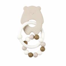 NATTOU tuggleksak silikon björn, beige