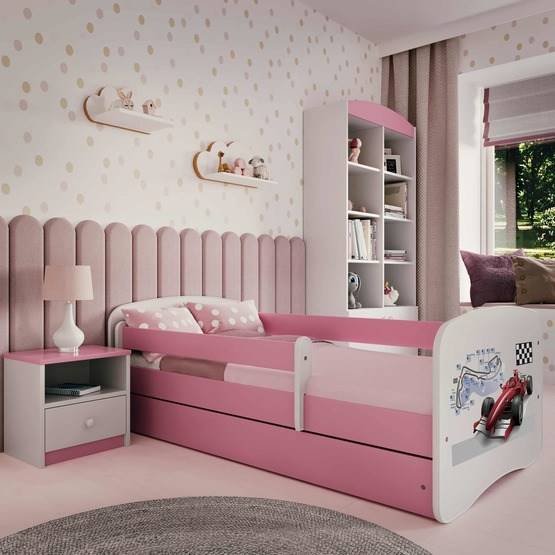 Kocot Kids Barnsäng - Babydreams Rosa - Formula One 180x80 Cm