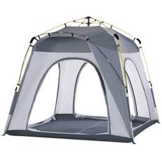 Kuppeltelt til 4 personer, letvægts, stabilt, vandtæt, UV 50+, pop-up campingtelt med krog, dør, vindue, bundsejl, familietelt m