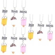 Girls accessories 9 st Resin Pendant Friends Halsband för 3 Best Friend Halsband Best Friends Forever Halsband Birthday Gift