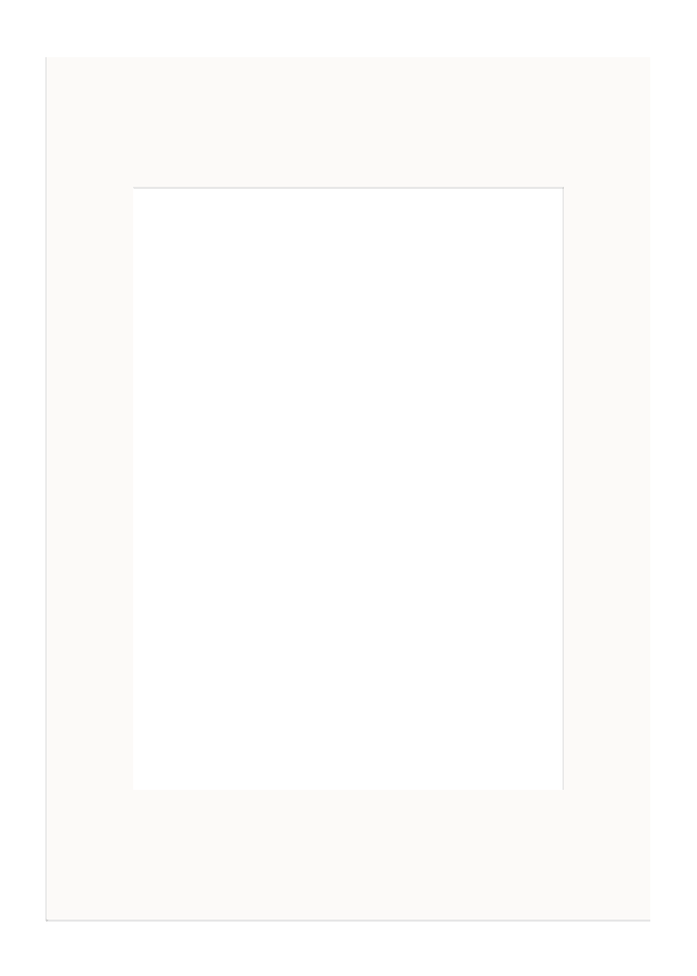 Passepartout - White - 70x100 - opening for 50x70 cm art (70x100 - opening for 50x70 cm art)