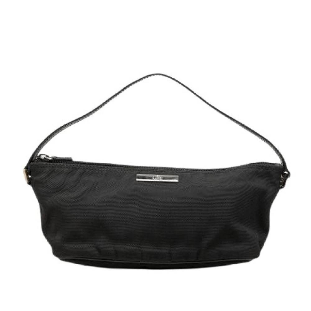 Gucci Vintage Pre-owned Nylon Mini Skuldertaske - Vintage - Dame - Sort - ONE SIZE - Uld