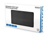 (ComputerSalg) DELTACO - Wrist pad with integrated keyboard stand - ergonomic - sort
