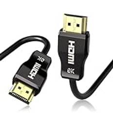 huaham 8K fiberoptisk HDMI 2.1-kabel 10 m, HDMI-kabel ultrahög hastighet 48 Gbps, 8 K60 Hz och 4K120 Hz, stöder eARC, Dolby, HDCP 2.2&2.3