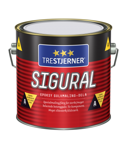 SIGURAL 2K Epoxy Gulvmaling 9 L SÆT incl. A+B KOMP. 39 STÅLGRÅ