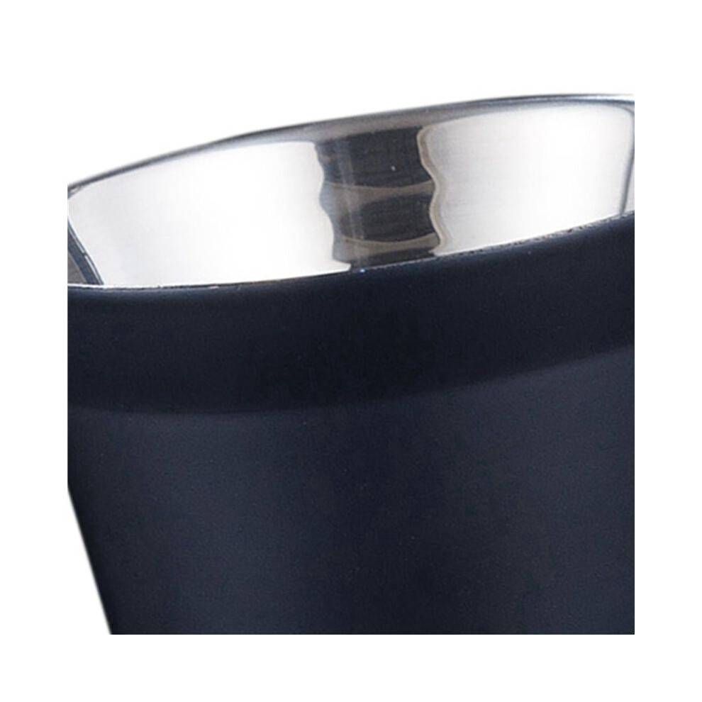 6X 80Ml Double Wall Stainless Steel Espresso Cup Insulation for Pixie Coffee Cup Capsule Shape Coffee Mugs,A