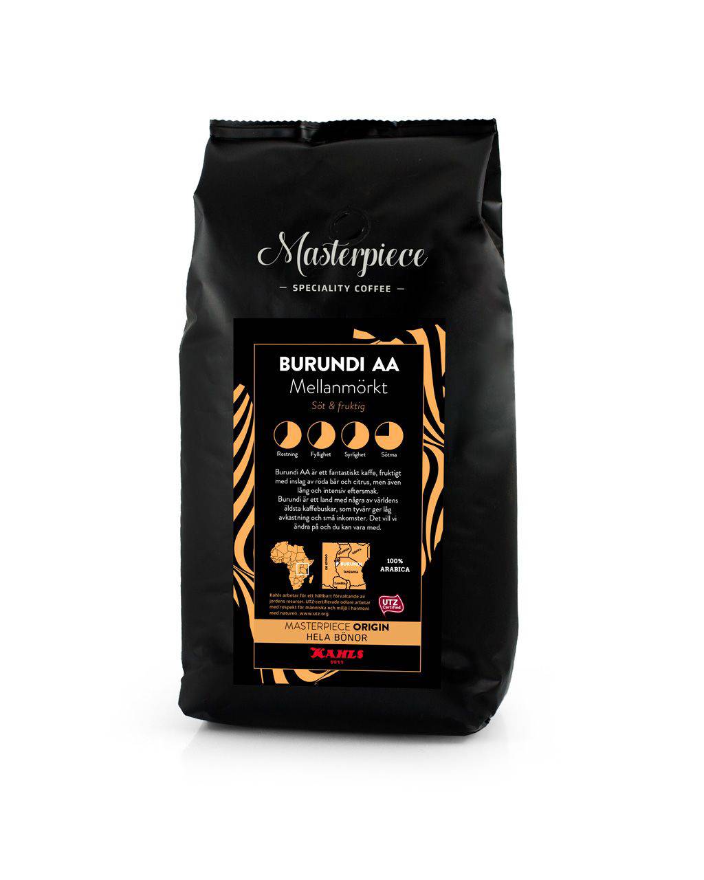 Kaffe Kahls Hela Bönor Masterpiece Burundi AA RFA SG 1kg