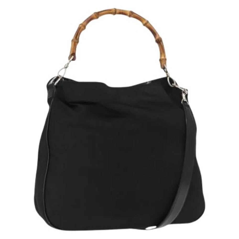 Gucci Vintage Pre-owned Nylon Håndtaske - Vintage - Dame - Sort - ONE SIZE - Nylon