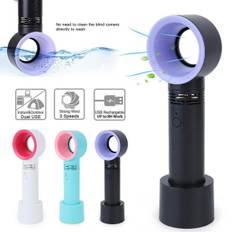 Ny sommar bärbar handhållen bladlös fläkt minikylare utan blad Handy fläkt med 3 hastigheter USB uppladdningsbar kylfläkt för resor utomhus kontor grön