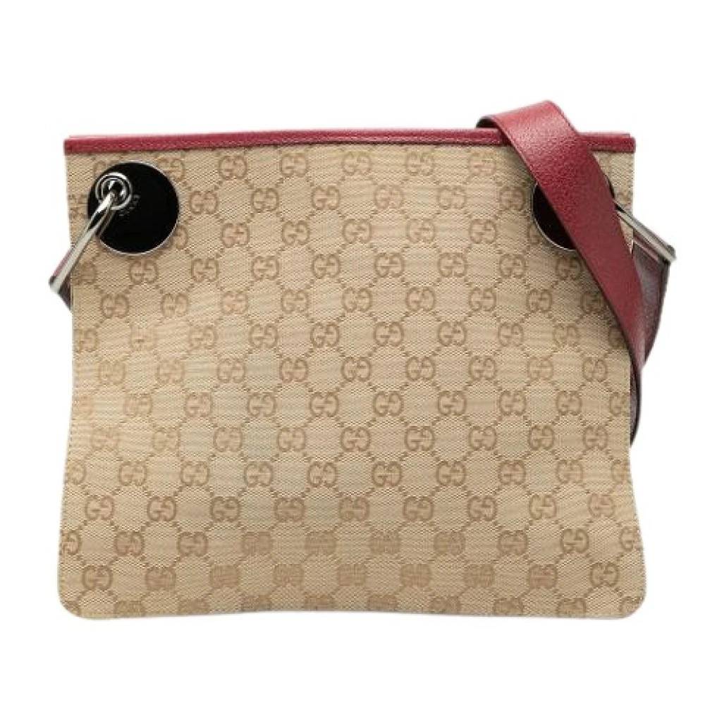 Gucci Vintage Pre-owned Canvas Crossbody Taske - Vintage - Dame - Beige - ONE SIZE - Uld