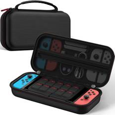 OLED Case Protective Cover Storage Bag Waterproof Dustproof Stain Resistant Shockproof Nylon Material Full Protection Deodorizing 10 Game Cards Easy