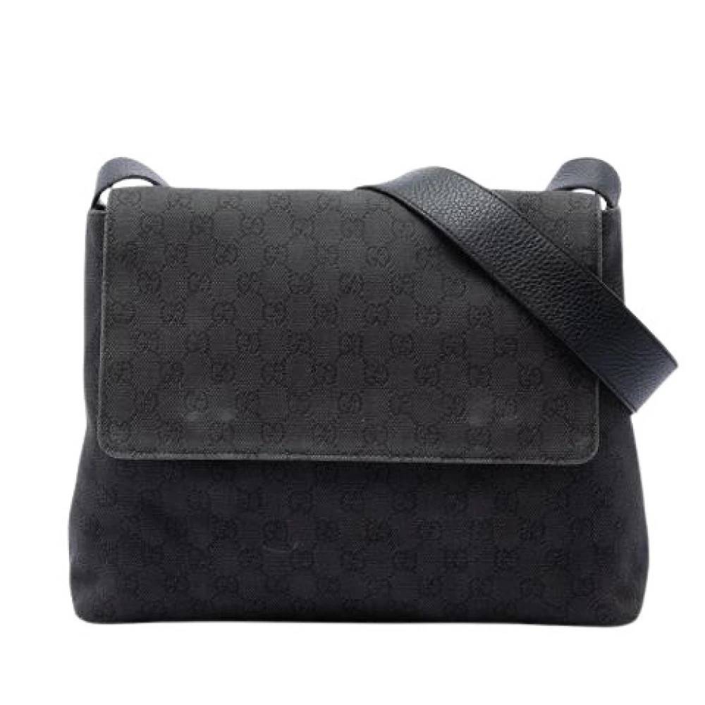 Gucci Vintage Pre-owned Denim Crossbody Bag - Vintage - Dame - Sort - ONE SIZE - Denim