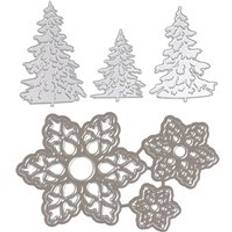 6 st scrapbooking stansning embossing machine embossing dies stenciler, f&#xF6;r sizzix big shot / cuttlebug, g & a