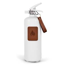 Vit Brandsläckare 2 kg - Mörkt läder