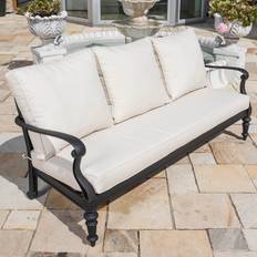 Loungesoffa Svart Aluminium Florence 3-sits | Utemöbler & trädgårdsmöbler | Utesoffa | Vesani