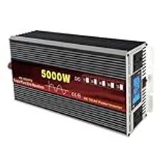 HYDTGZ Pure Sine Wave Inverter 3000W 4000W 5000W 6000W DC 12V/24V/48V/60V till AC 110V /220V Strömomvandlare Solomriktare för hemmacamping,5000w,60V to 110V