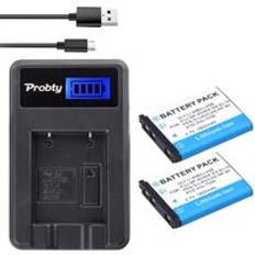 1800 mah li -40b li -42b en -el10 batteri + lcd-laddare för olympus li 40b 42b, nikon en el10, finepix xp70 xp60 xp50 t550