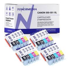TONERMEDIA - x20 Cartouches Canon PGI 550 XL CLI 551 XL compatible Canon PIXMA MX725 MX920 MX925 IX6850 IP7200 MG5450 MG5550 MG5650