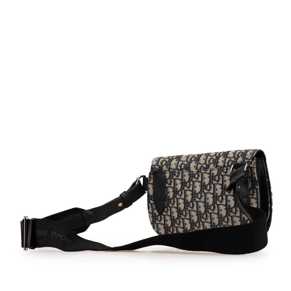 Dior Vintage Dior Saddle Bag Stl. - Dior Vintage Från Magasin - Blue (L 17cm x W 24cm x D 3cm)