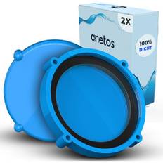 anetos® - Vinterstängningsset för Intex och Bestway Pools - 100 % tät - vinterpluggar för båda anslutningarna (2 stycken) med matchande tätningar