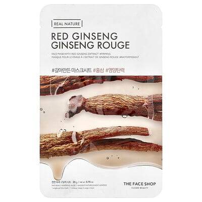 The Face Shop Real Nature Beauty Face Mask Red Ginseng 1 Sheet 0.70 oz (20 g)