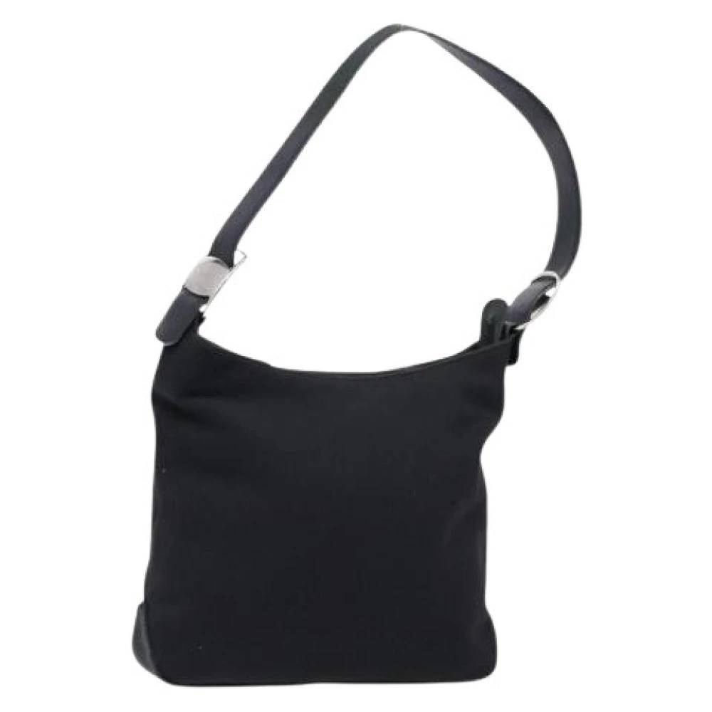 Salvatore Ferragamo Pre-owned Pre-owned Canvas skuldertasker - Vintage - Dame - Sort - ONE SIZE - Uld