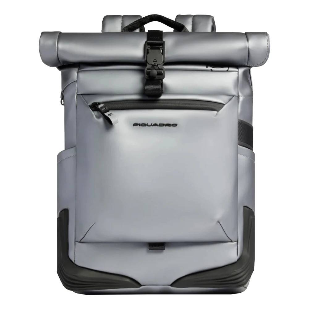 Piquadro Zaino Roll-Top Tessuto - Tasker - Herre - Grå - ONE SIZE - Læder