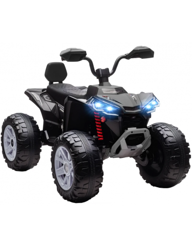 ATV til børn 24V Elektrisk i metal og kunststof H76 x L109 x B68,5 cm - Sort