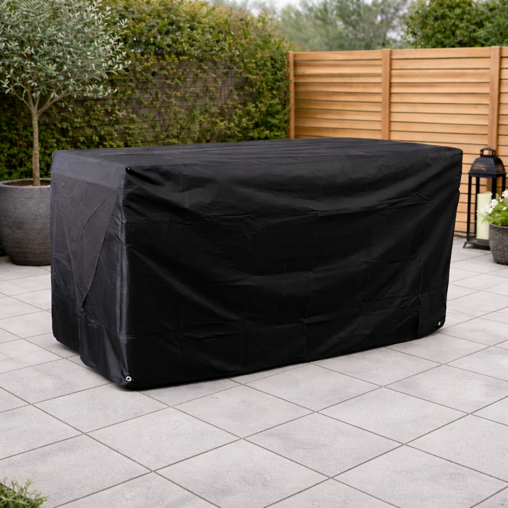 Sort hyndeboksovertræk - Mål: H95 x B78 x L175 cm