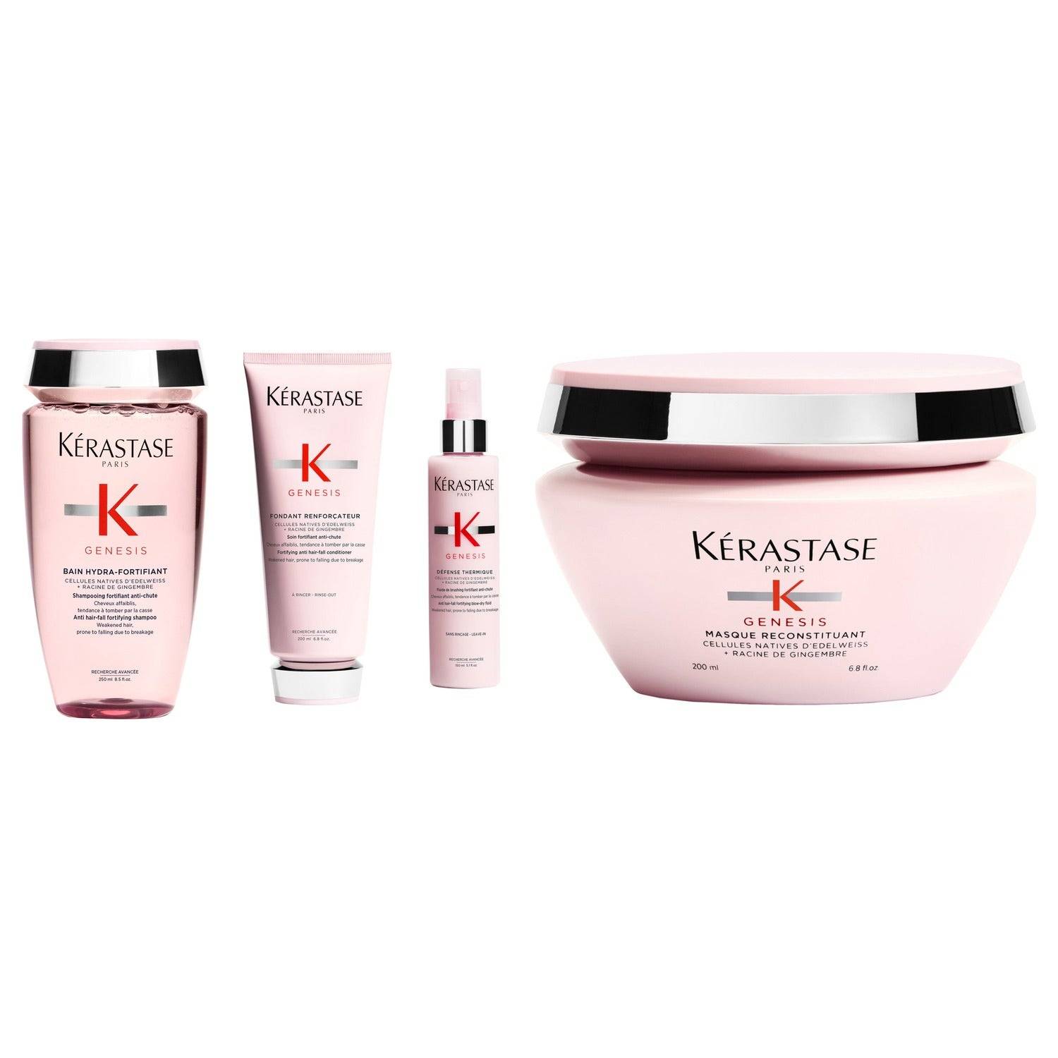 250ml, Kérastase Strengthening Hair Repair Essentials Set Shampoo 250ml, Conditioner 200ml, Mask 200ml, Heat Protectant 150ml