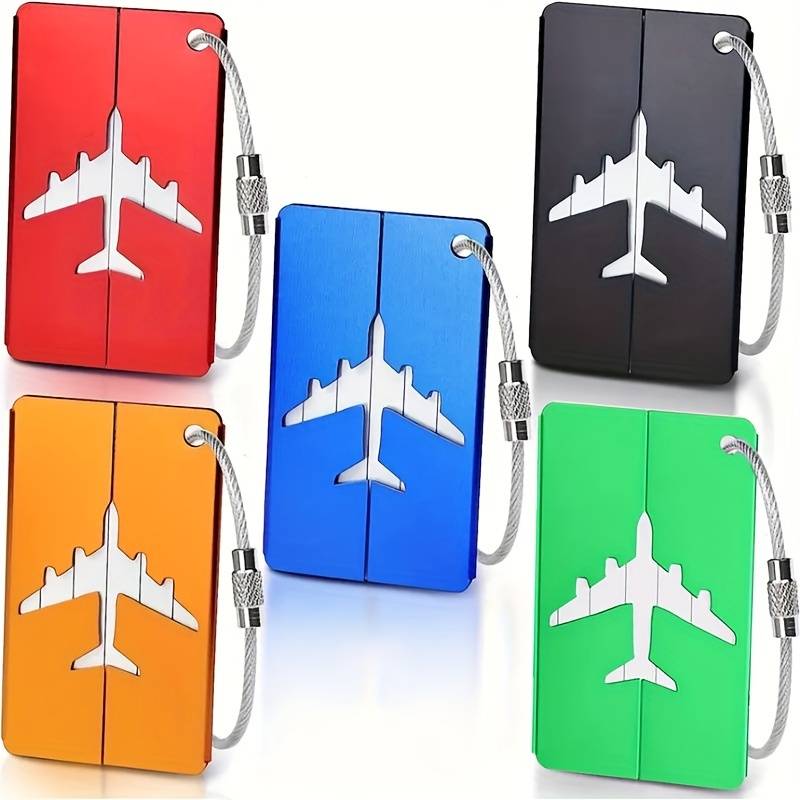 TEMU 5pcs Of Luggage Tags With Aluminum