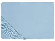 Fitted Sheet HOFUF 140 x 200 cm Cotton Navy Blue