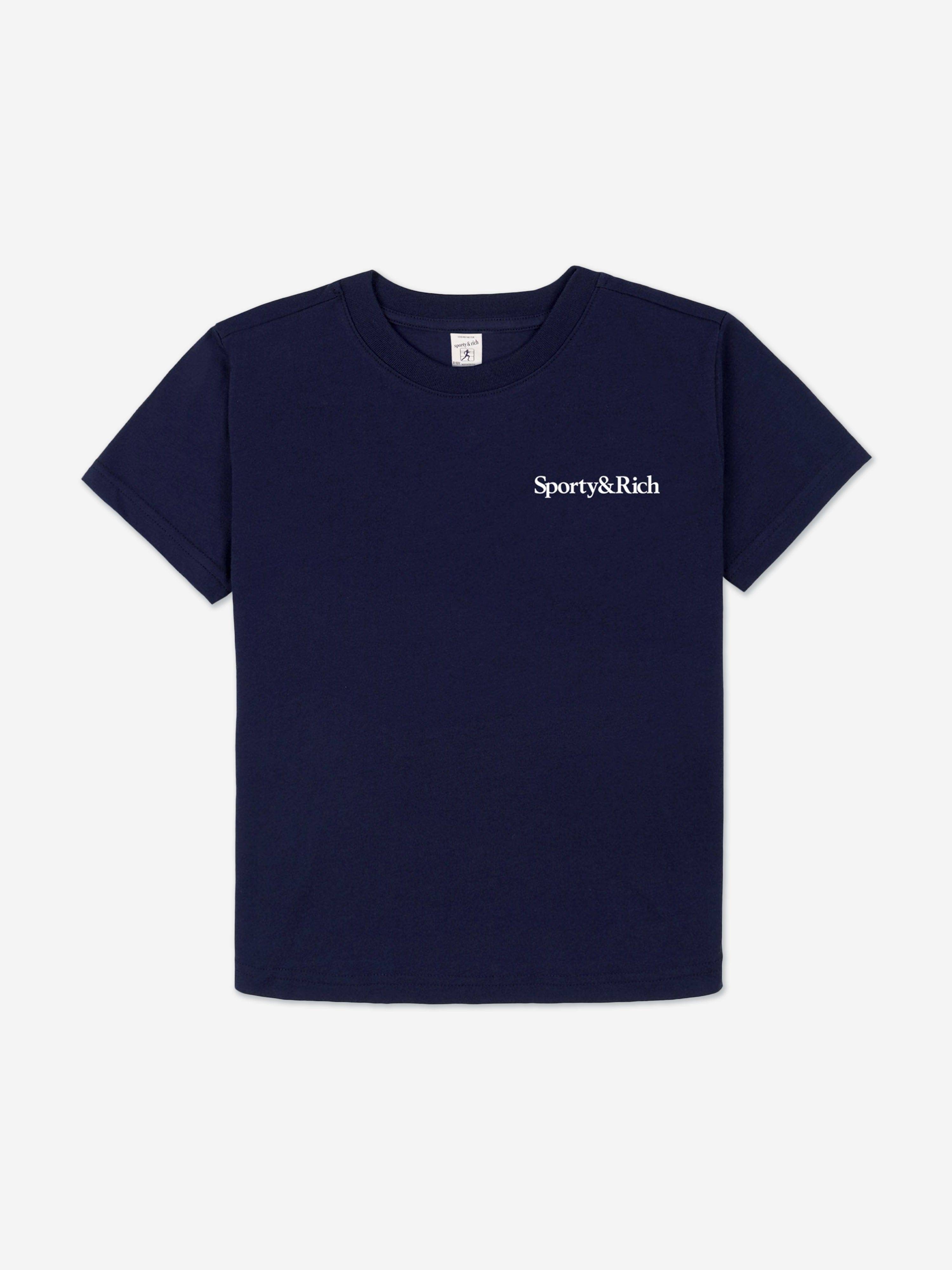 Sporty & Rich Kids Play Tennis T-Shirt in Navy - Navy / 4 - 6 Yrs (4 - 6 Yrs)