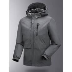 Men's Hooded Zipper Casual Waterproof and Windproof Outdoor Jackets