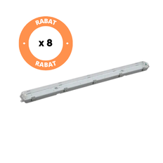 8 x LED Industriarmatur - 120cm 2x120cm T8 - IP65