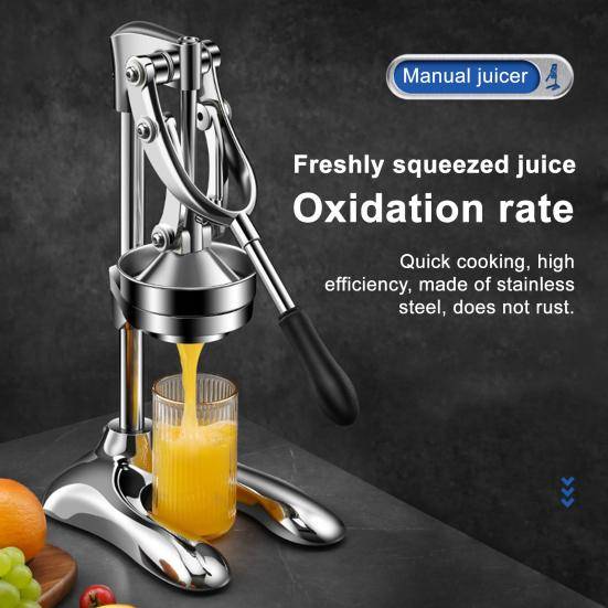 Manuell Citruspress Kraftig Citronpress Rostfritt Stål Limejuicepress Icke-elektrisk Fruktjuiceextraktor
