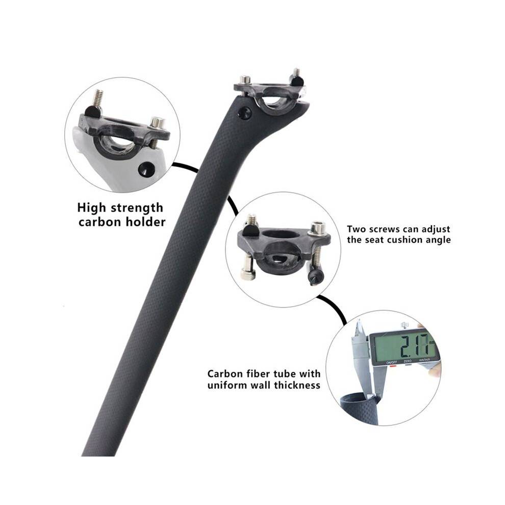 Carbon Fiber Seatpost Clamping Base Cover Accessories Mountain Road Bike Seatposts Top Cap for Rear Post