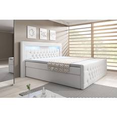 Cloud47 ELIO Sängpaket 180x200 med Förvaring Vit/Konstläder - Komplett Sängpaket