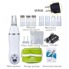 Micro Acne Remover Tool Vacuum Ultrasonic Pore Cleanser Blackhead Removal Diamond Tip Facial Massager for Home Skincare Device
