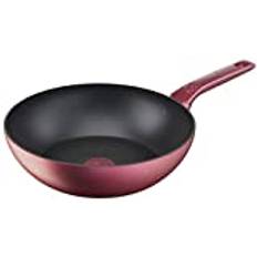 Tefal Daily Chef Wokpanna 28 cm, hållbar, hållbar, lätt att rengöra, non-stick-beläggning, termosignal, hälsosam matlagning, tillverkad i Frankrike, induktion G2731902, tillverkad i Frankrike