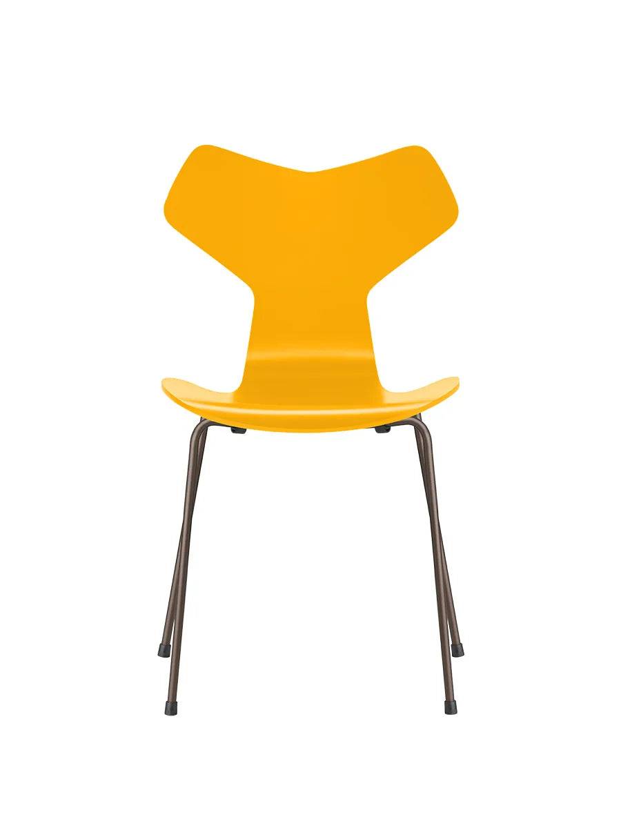 3130 Grand Prix stol lakeret af Arne Jacobsen True Yellow / Brown Bronze - Jacobsen Plus