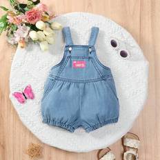 Baby Girl Härlig jeansoverall - Mediumtvätt (6-9M,9-12M,12-18M,18-24M,2-3Y)