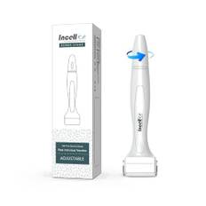 Derma Stamp - INCELLICE Microneedle Stamp 140 Titanium Nadeln Derma Stamper für Haar und Bart, Professionelle Microneedling Stempel für Hautpflege Frauen und Männer