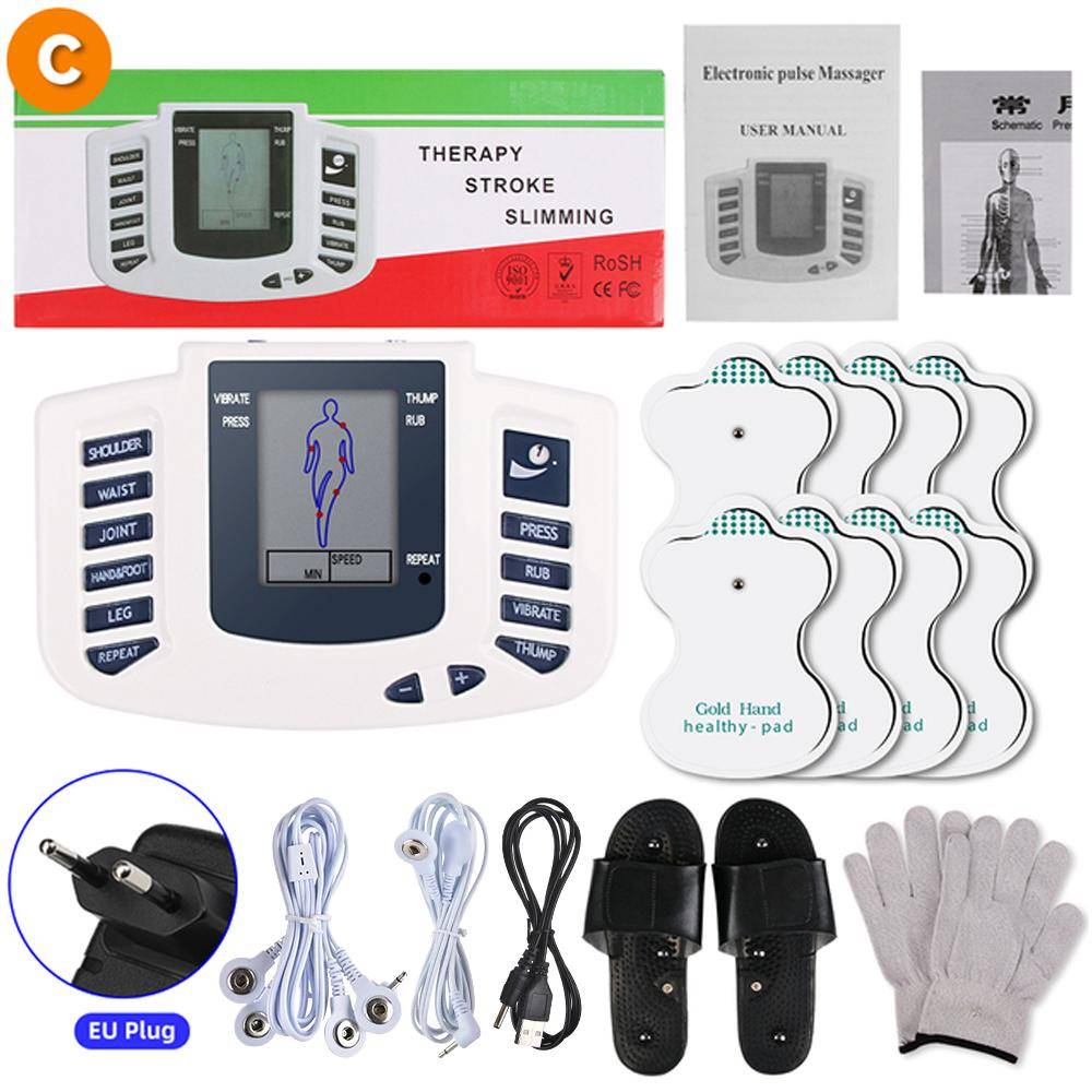 JR309 Digital 8 Lägen EMS Elektrisk Muskelstimulator Hela Kroppen Fysioterapi TENS Massager Puls Meridianterapi Instrument