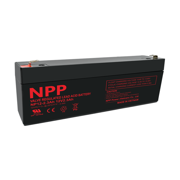 NPP Power AGM Blybatteri 12V 2,3Ah