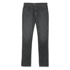 Emporio Armani, Jeans, Herr, Grå, W40, Bomull, J45 Jeans, Bomull Elastan Passform Fickor